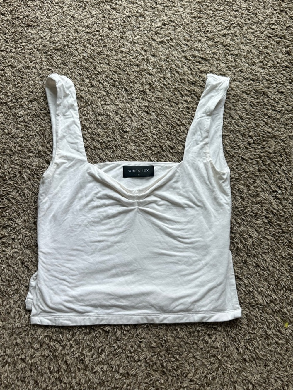 White Fox Soft Crop Top Size M